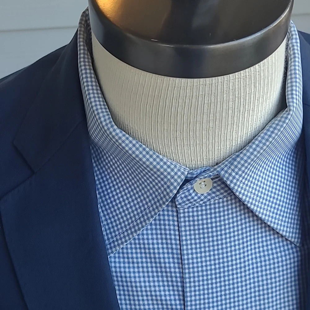 J CREW Ludlow Dark Blue Carpini‎ Cloth Cotton Sz 36 R Mens Sport Coat Blazer